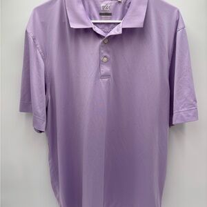 Cutter and Buck CB Dry Tech Golf Shirt Moisture Wicking Purple‎ XL